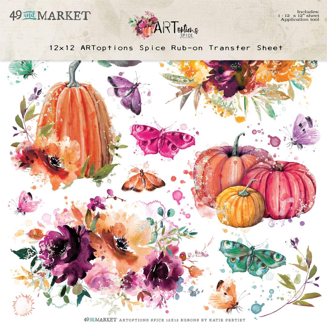 ARToptions Spice 12x12 rub on transfer sheet