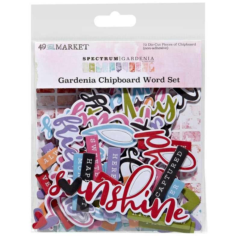 49 and Market - Spectrum Gardenia Collection - Chipboard Words