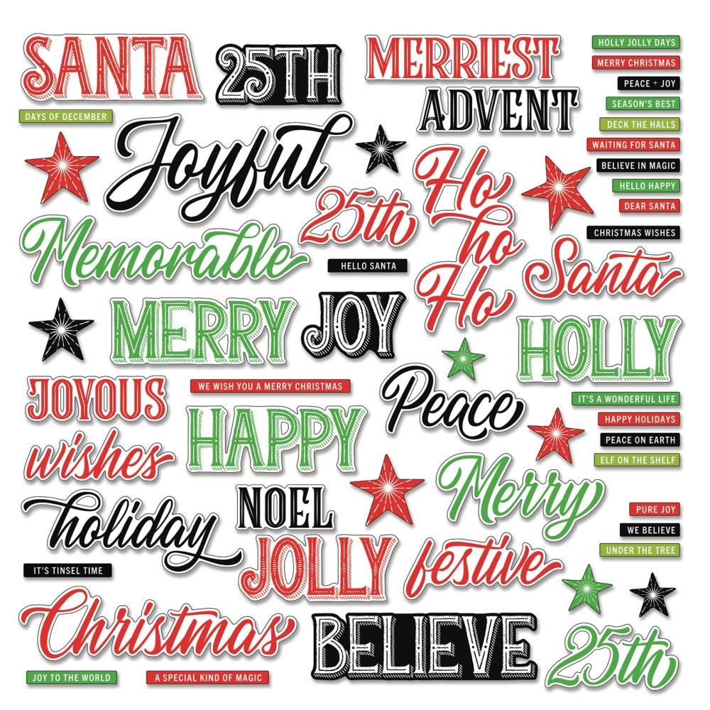 *PRE-ORDER* 49 & MARKET CHRISTMAS SPECTACULAR CHIPBOARD WORDS