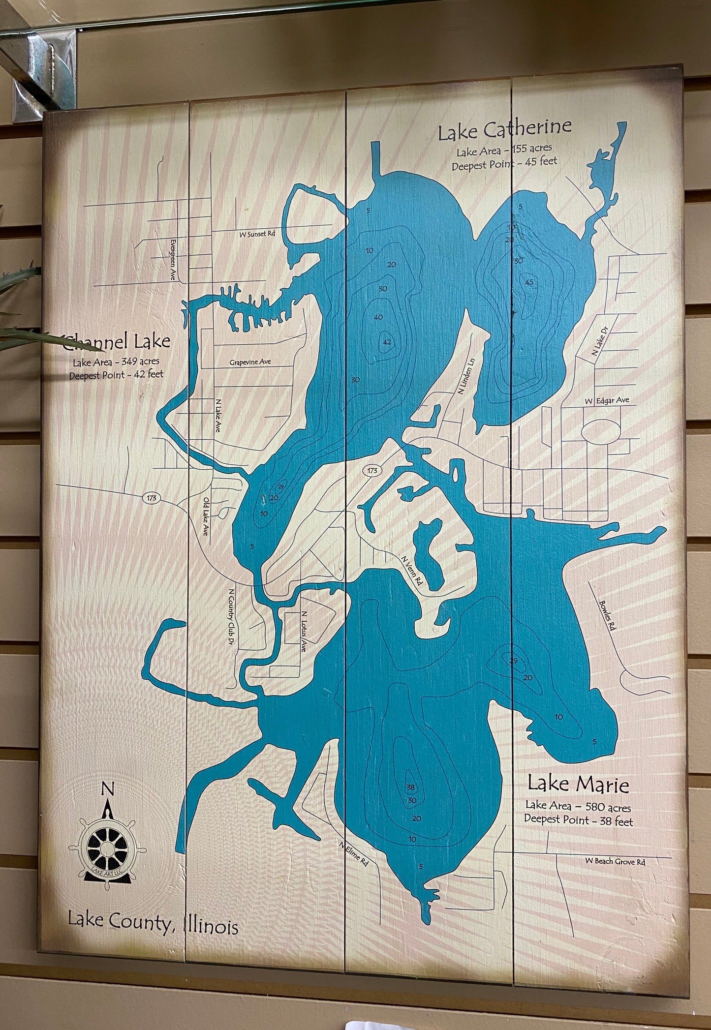 17 x 23 Lake Catherine, Channel Lake, Lake Marie