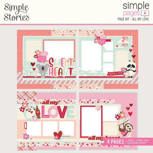 Simple Stories "love Story" 4 page layout