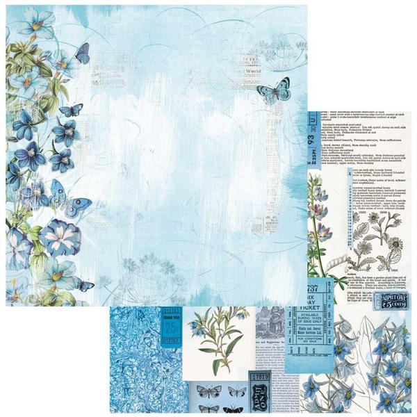 49 and Market - Spectrum Gardenia Collection - 12 x 12 Double Sided Paper - Classics - Blue Persuasion
