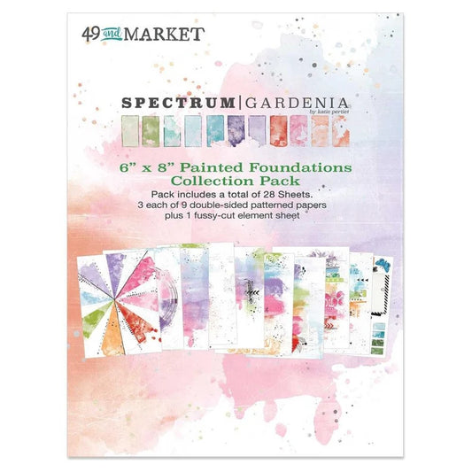 49 and Market - Spectrum Gardenia Collection - 6 x 8 Collection Pack - Painted Foundations