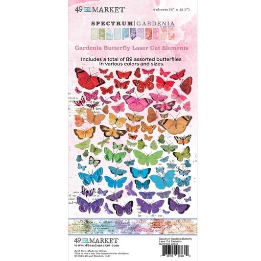 49 and Market - Spectrum Gardenia Collection - Laser Cut Elements - Butterfly
