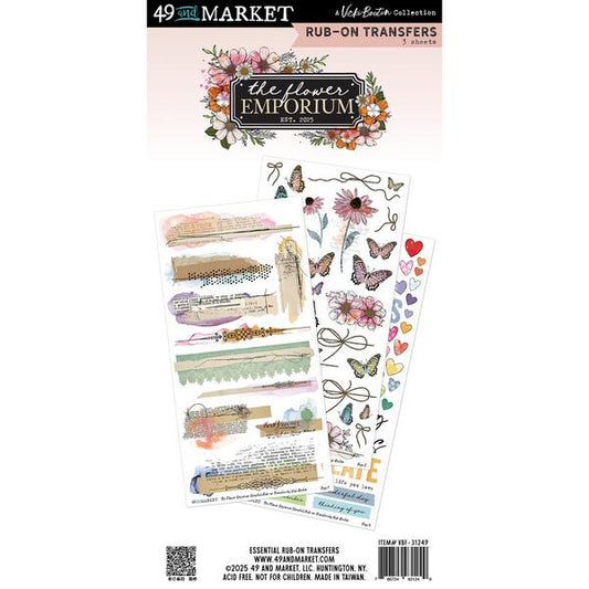 Vicki Boutin's Flower Emporium rub-on transfers